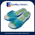 Crystal Jelly Sandália PVC Mulheres Sapatos Insole Impressão